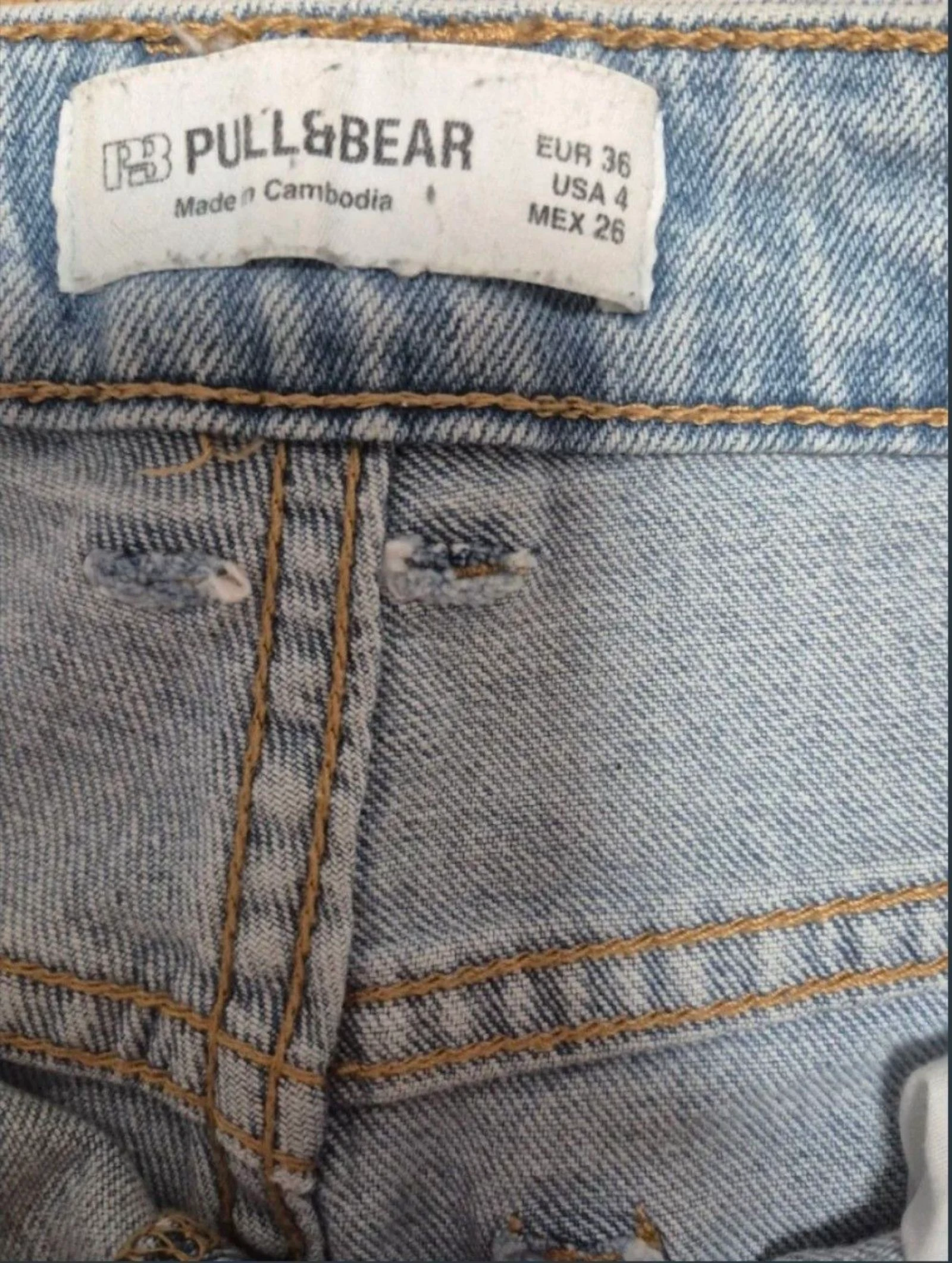 Vaqueros Pull&Bear azul claro rectos – Talla 36 – photo 4